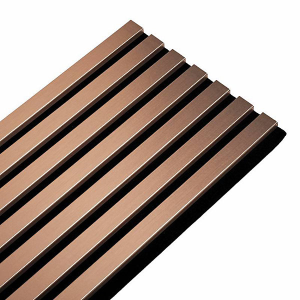 Lot de 2 Panneaux tasseaux bois 250 x 30 x 1,9 cm - rose gold/feutrine noir - 1,5m²
