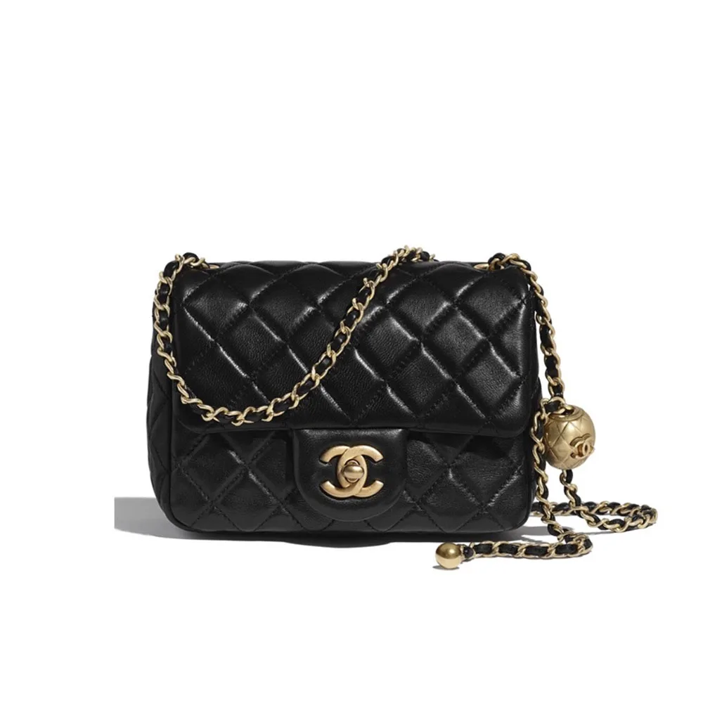 Chanel CF Calfskin Golden Ball 17CM