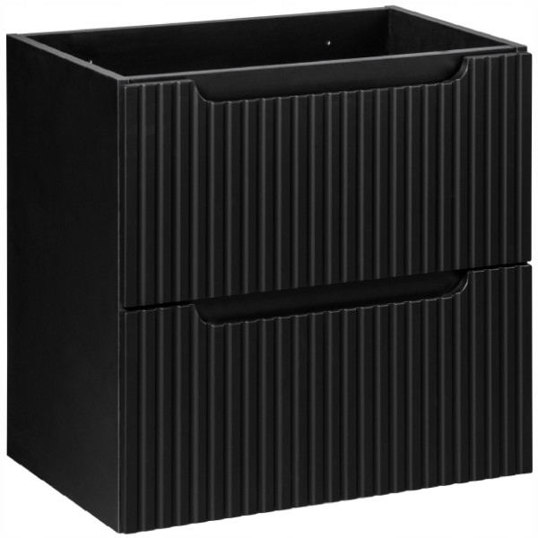 CZARNA szafka łazienkowa z umywalką 60 cm NOVA BLACK 82-60