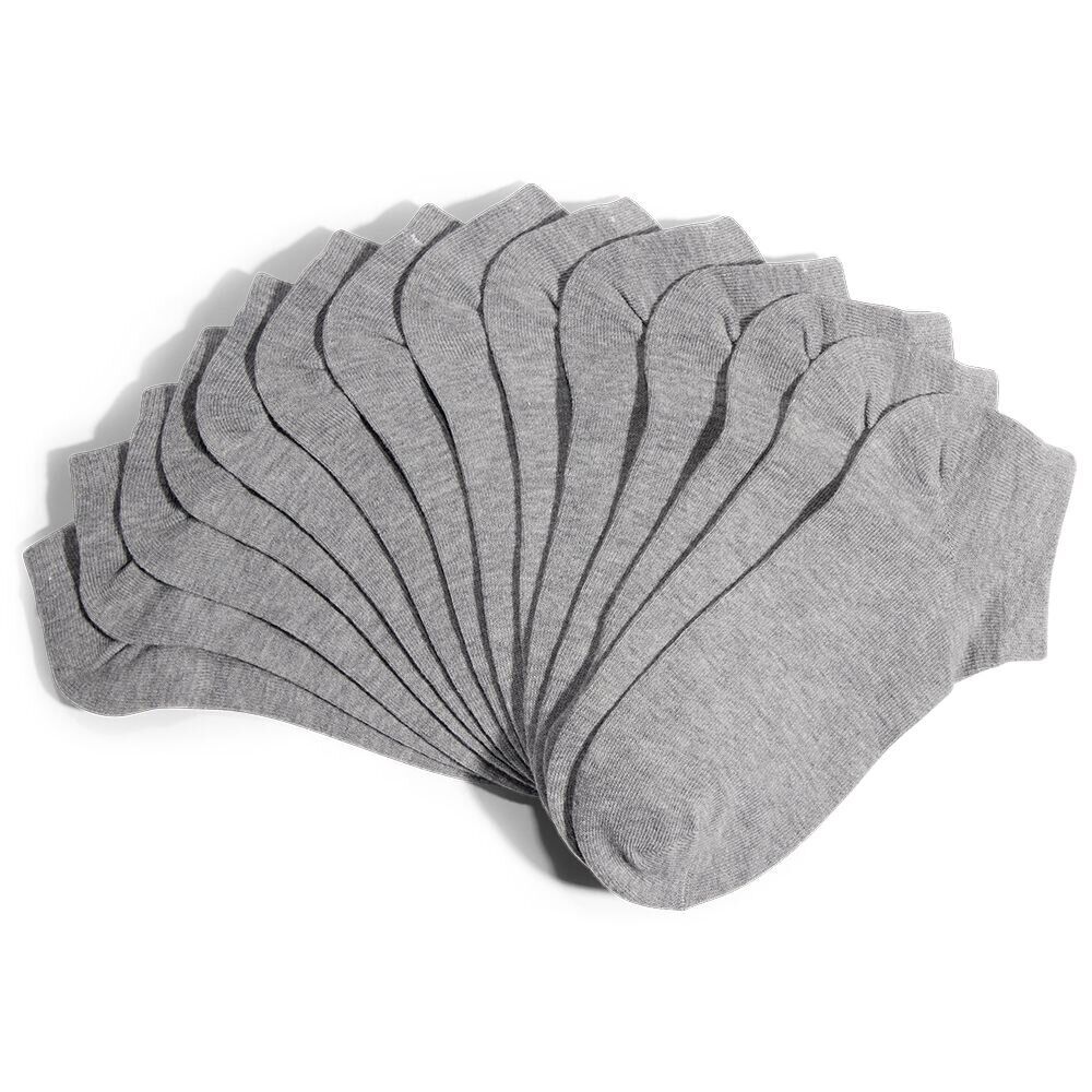 Lot 7 paires chaussettes tige basse coton et polyester - 3 coloris