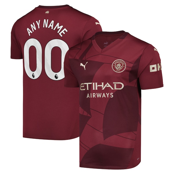 Manchester City Puma 2024/25 Third Replica Custom Jersey - Burgundy