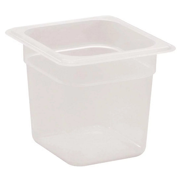 Bac Polypropylène GN 1/6 - 2 Profondeurs - Cambro - Blanc - l17.6- L0.1- P15- h16.2