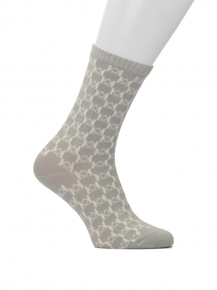 Grey socks with KAZAR monograms