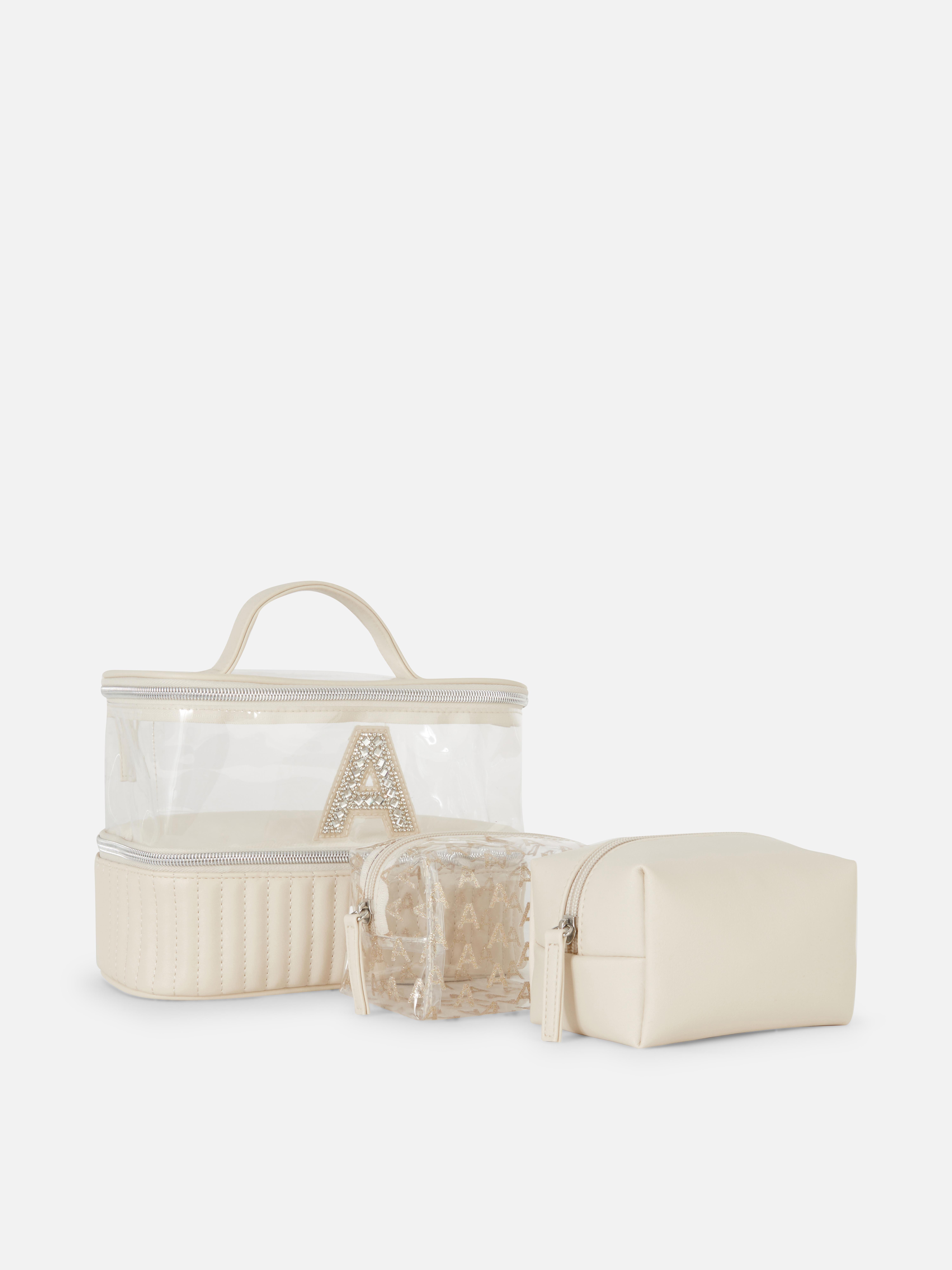 3 in 1 Perspex Initial Vanity Case