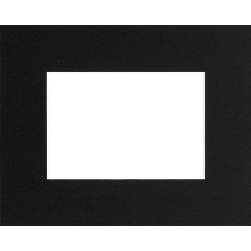 Passe-partout noir 50 x 40 cm avec ouverture intérieure de 30 x 24 cm