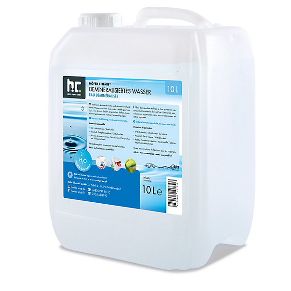 Eau Déminéralisée Pure40 x 10 L, Idéale Pour Radiateurs, Fers À Vapeur &Plus