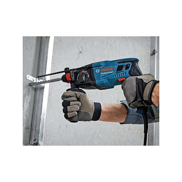 Marteau perforateur 720W 2 Joules SDS   Tige de profondeur Poignée supplémentaire   Mallette BOSCH Professional GBH 2
