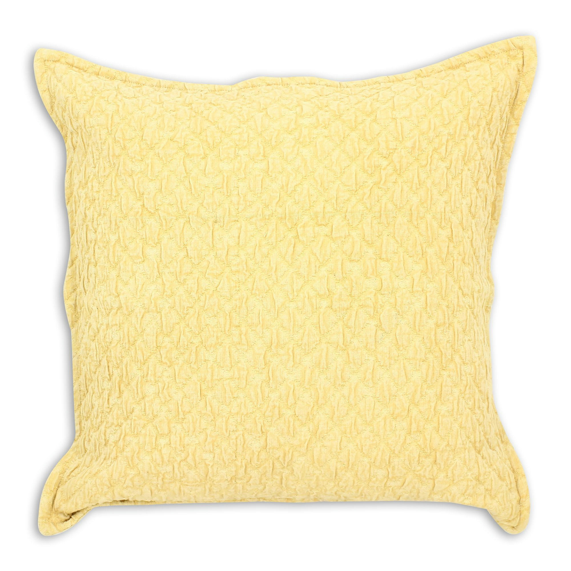 GALI - Coussin en coton à motif jaune 45cm