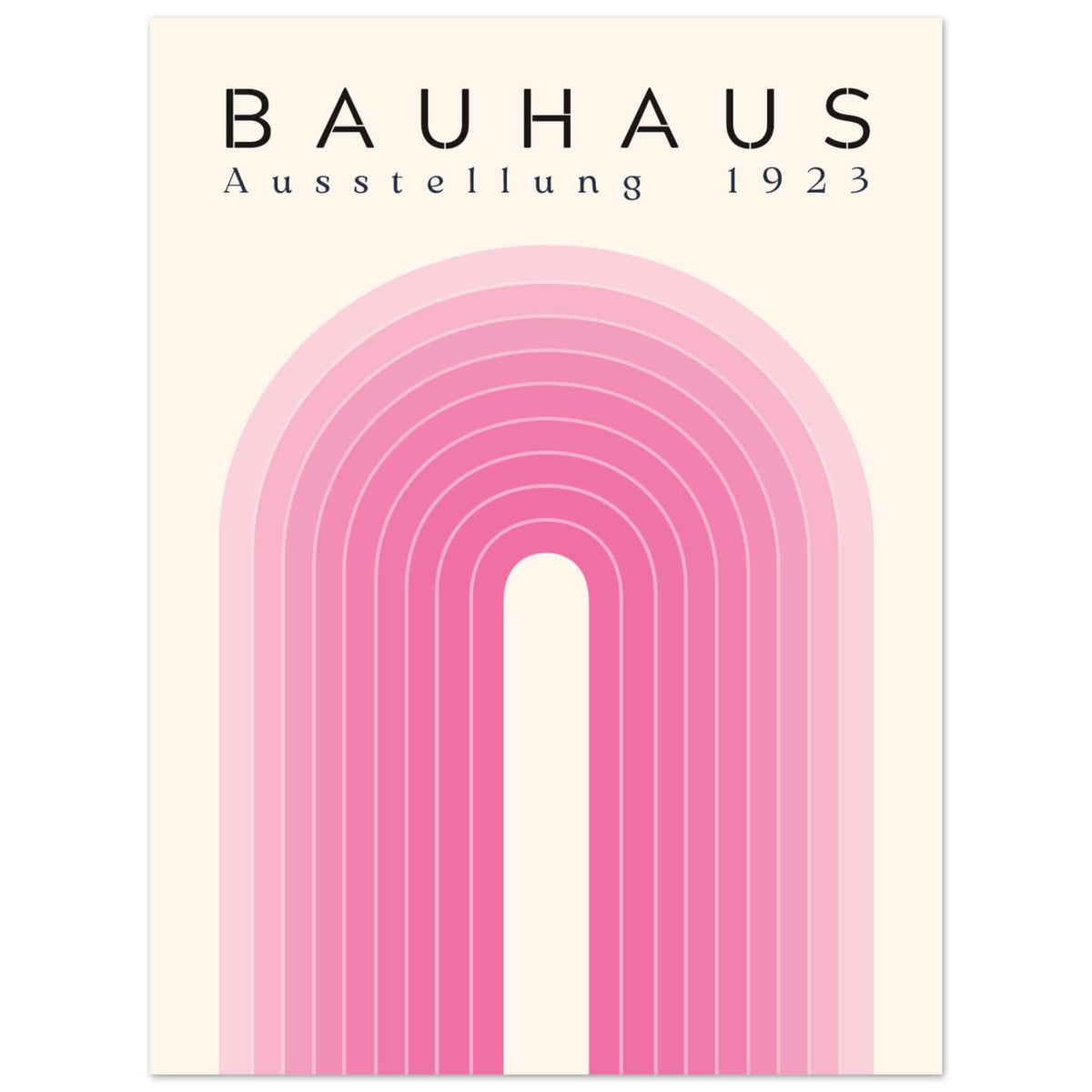 Artfulprints Poster Bauhaus - Pink rainbow  - 30x40 cm - Roze