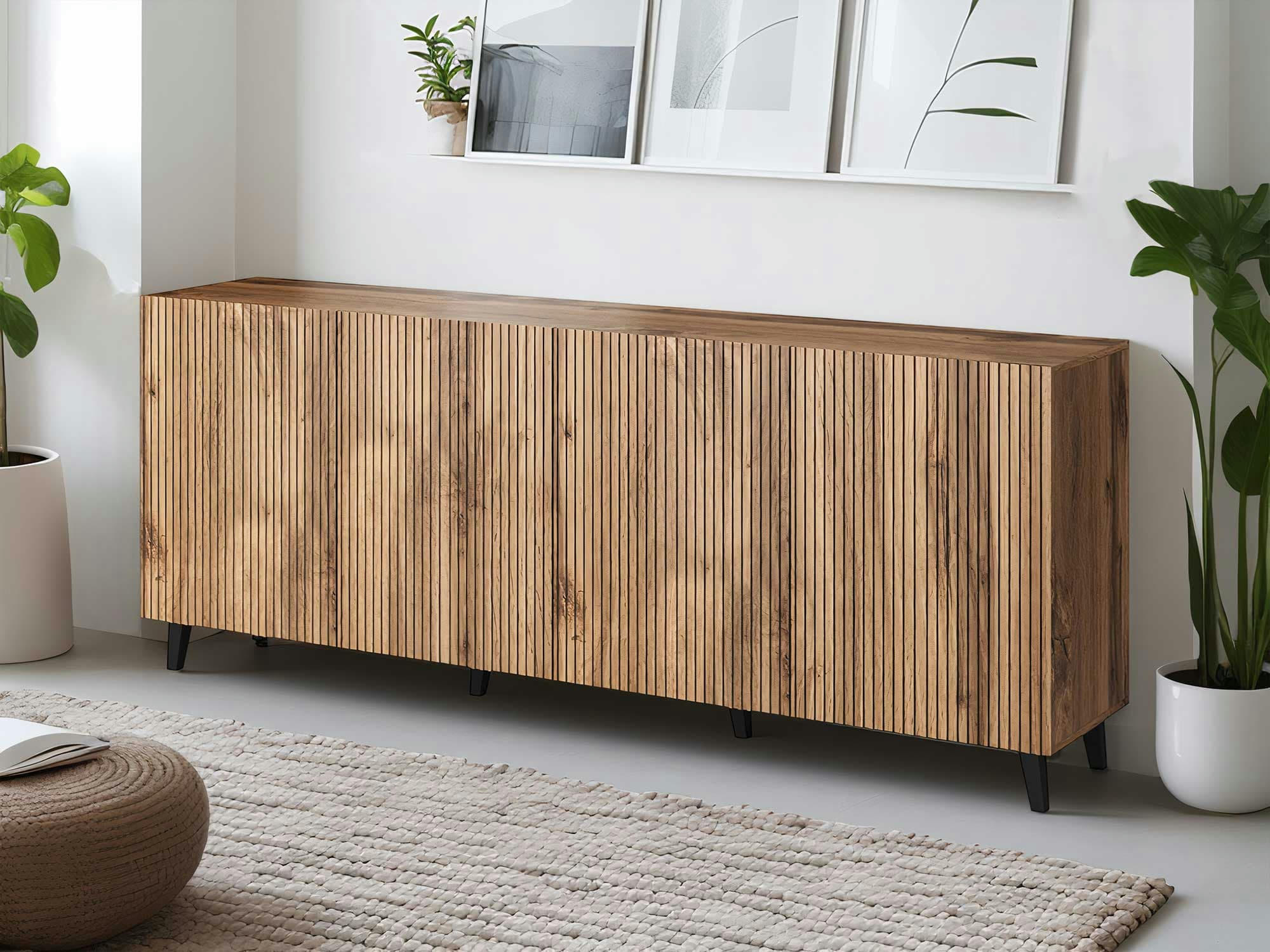 COME - Buffet bas contemporain 200 cm bois