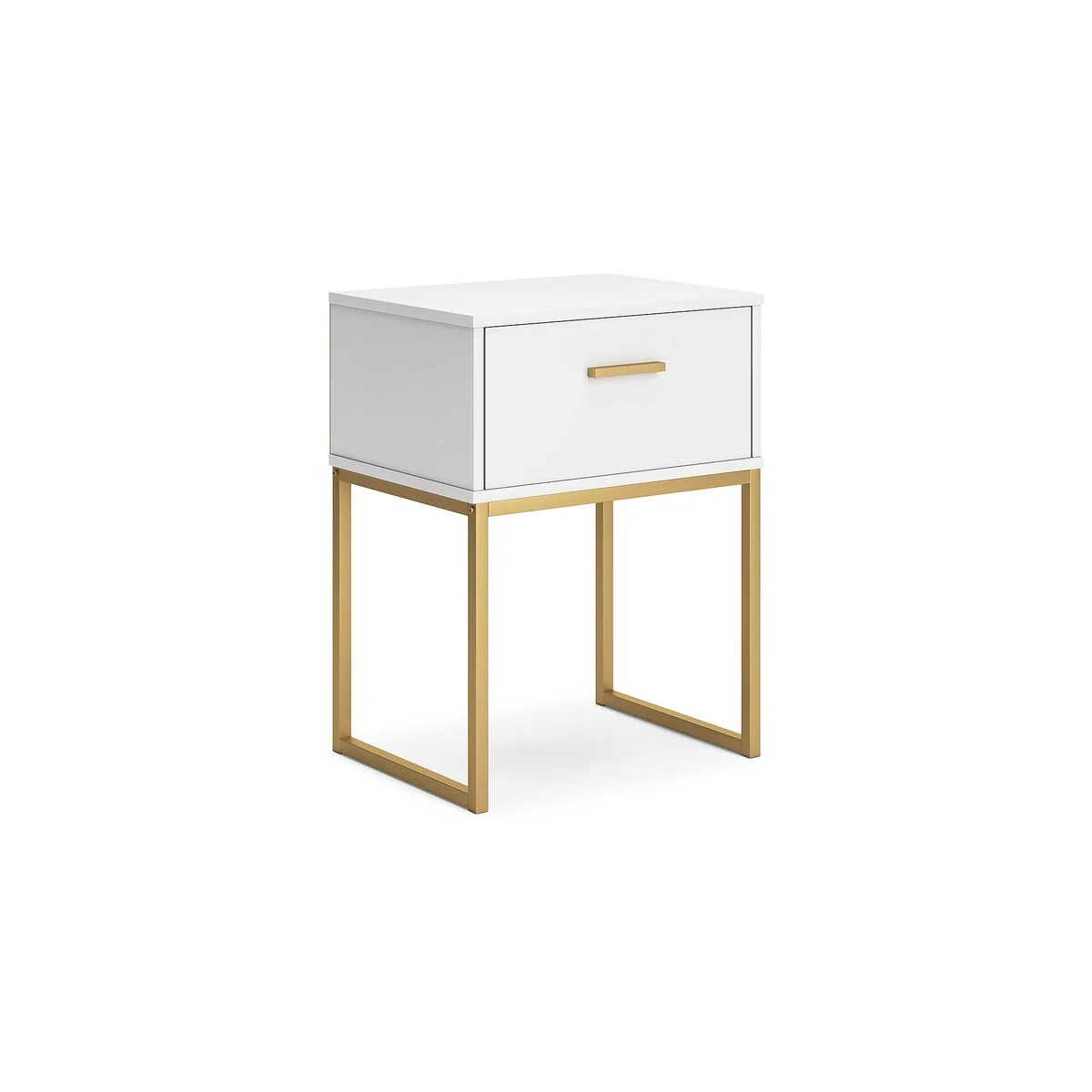 Signature Design by Ashley Socalle White/Gold Nightstand