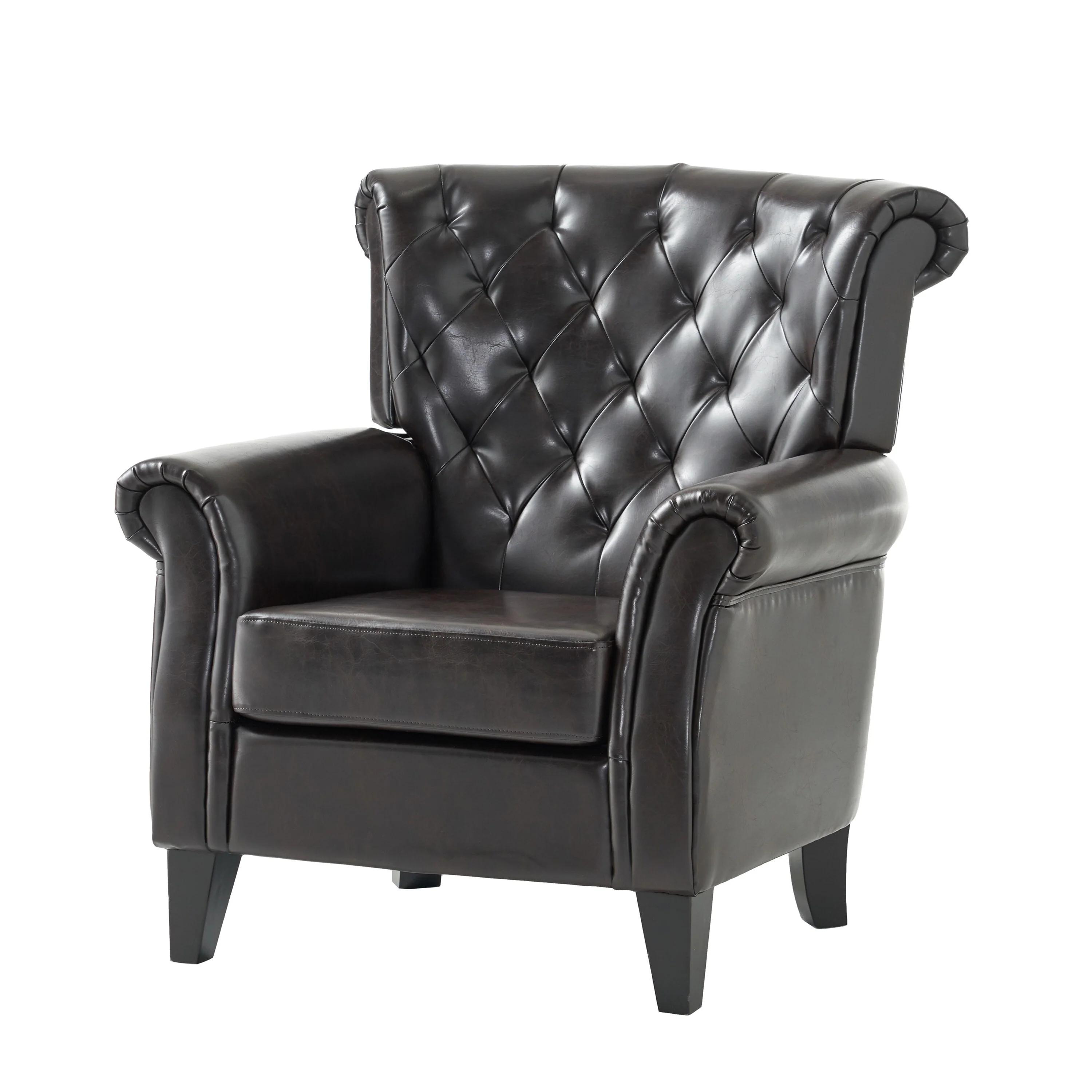 Greggory Bonded Leather Club Chair by Christopher Knight Home