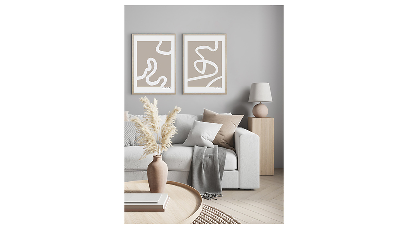 Obraz w ramie Irregular Line No. 1 53x73 cm