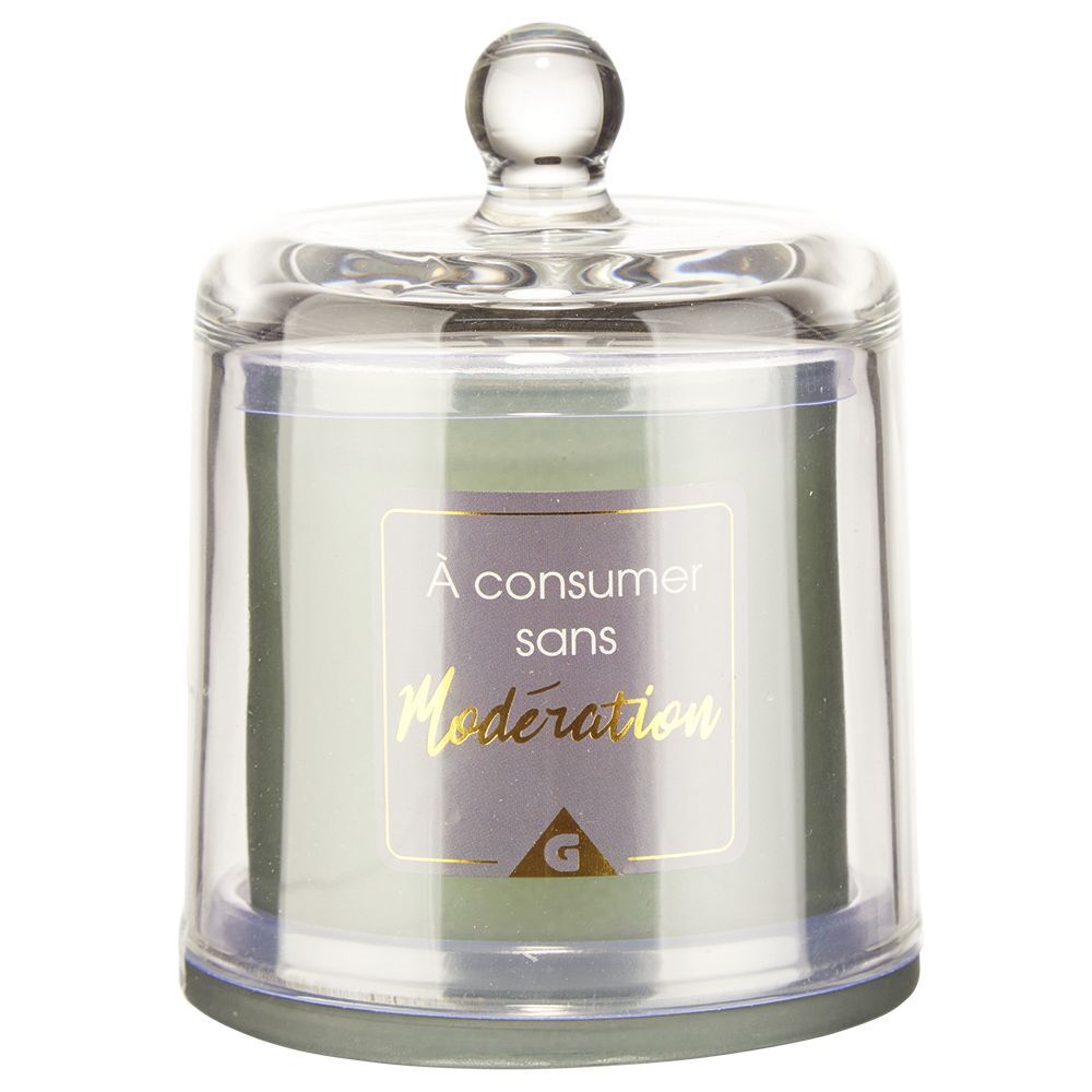 Bougie cloche message senteur Vanille noir