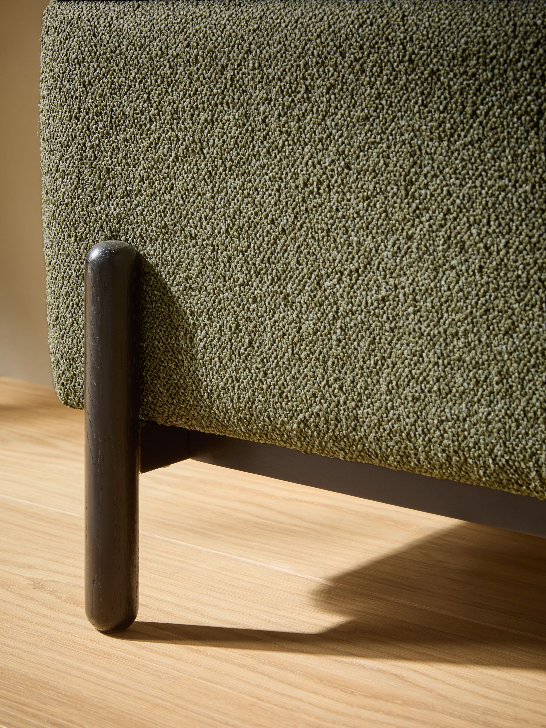 Asare Storage Ottoman Bench in Forest Green Pax Boucle