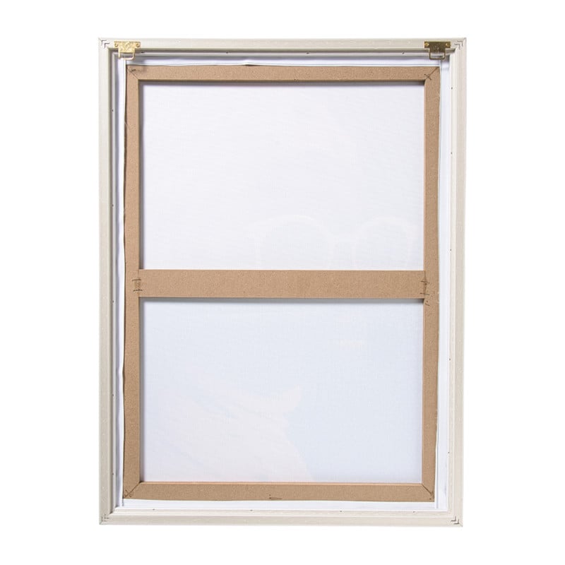 Poster met lijst vrouw met bril - multikleur - 50x70 cm