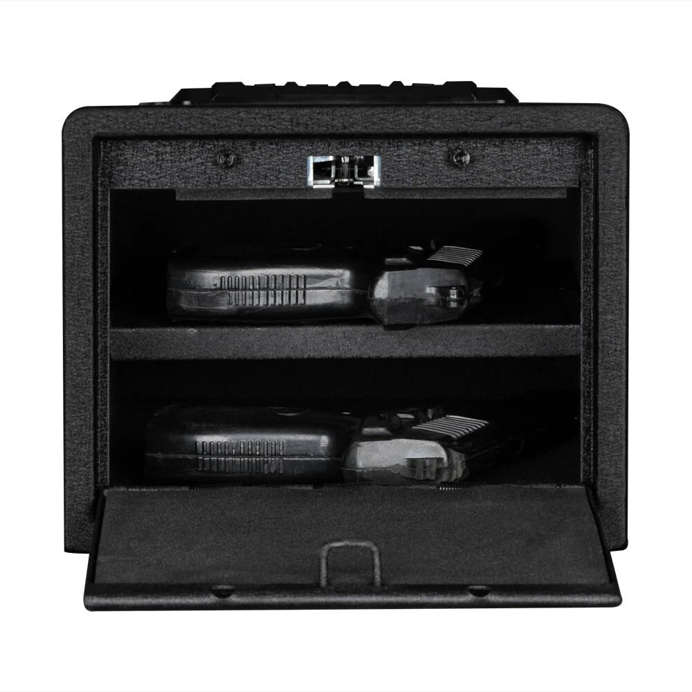 Electronic Gun Safe Keyboard Lock Pistol Safe Storage Handgun Lock Security Box w/Pop-Open Door - Black