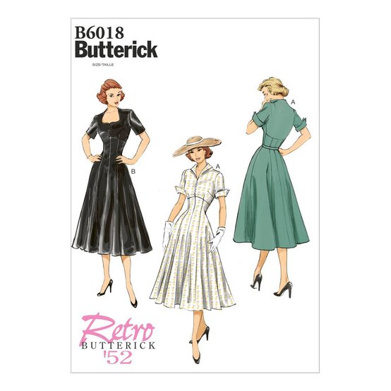 Butterick Vintage Dress Sewing Pattern B6018 (14-22)