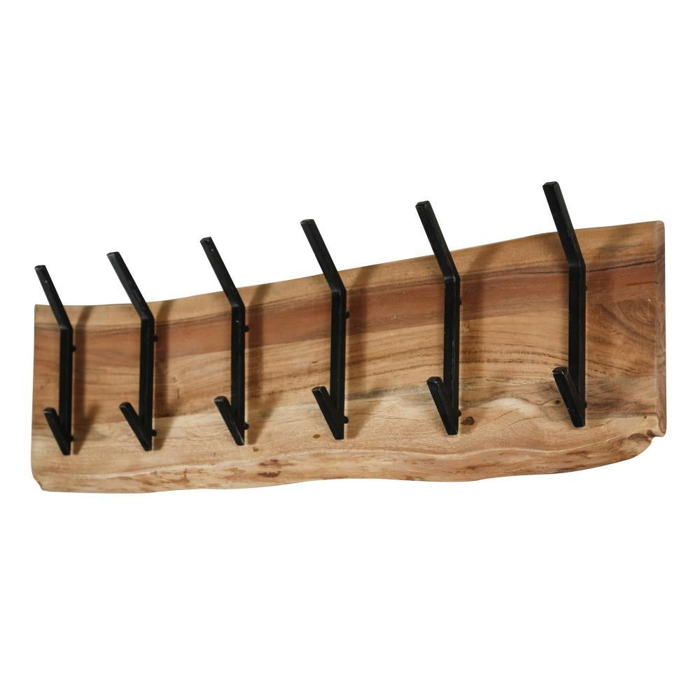 Giga Meubel Kapstok Edge - Naturel Hout - 12 Haken - 100x30x1cm