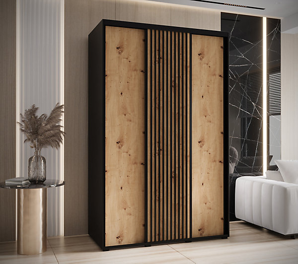 Armoire Sapporo 1 a portes coulissantes H. 205,2 x L. 150 x P. 45 3 portes