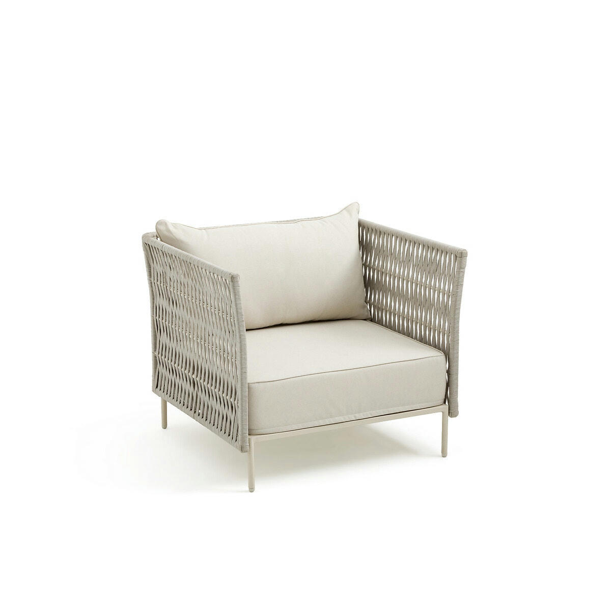 Fauteuil de jardin sangles tressées, Leandra