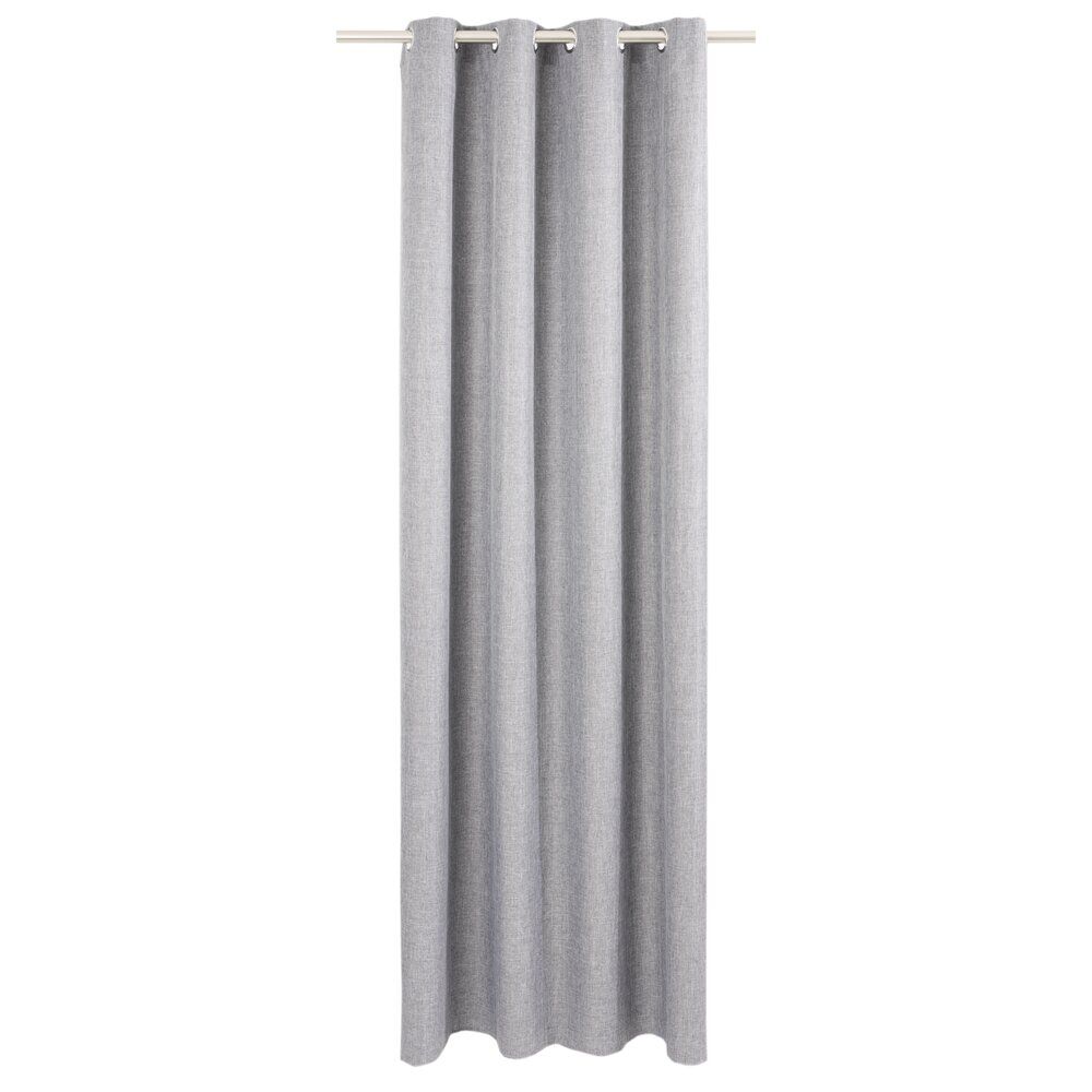 Rideau à oeillets 140x240cm polyester beige ou marron