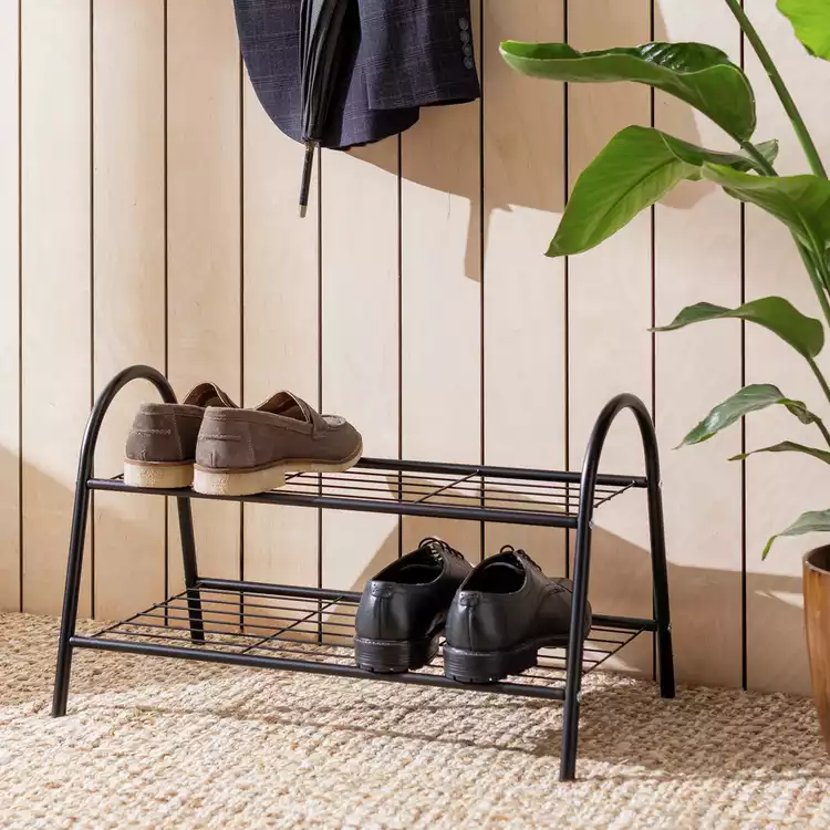 Habitat Boutique 2 Tier Shoe Rack - Black