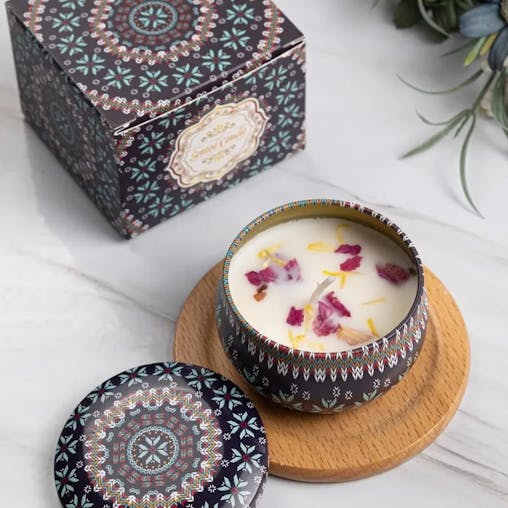 NNEOBA 4PCS Vintage Soy Wax Scented Candles in Jars