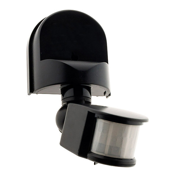 2 détecteurs mouvement IP44 noir Zenitech