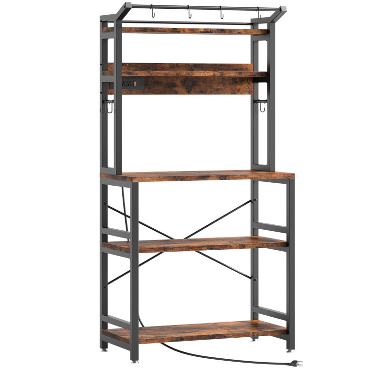 Danielsville 31'' Iron Standard Baker's Rack with Microwave Compatibility