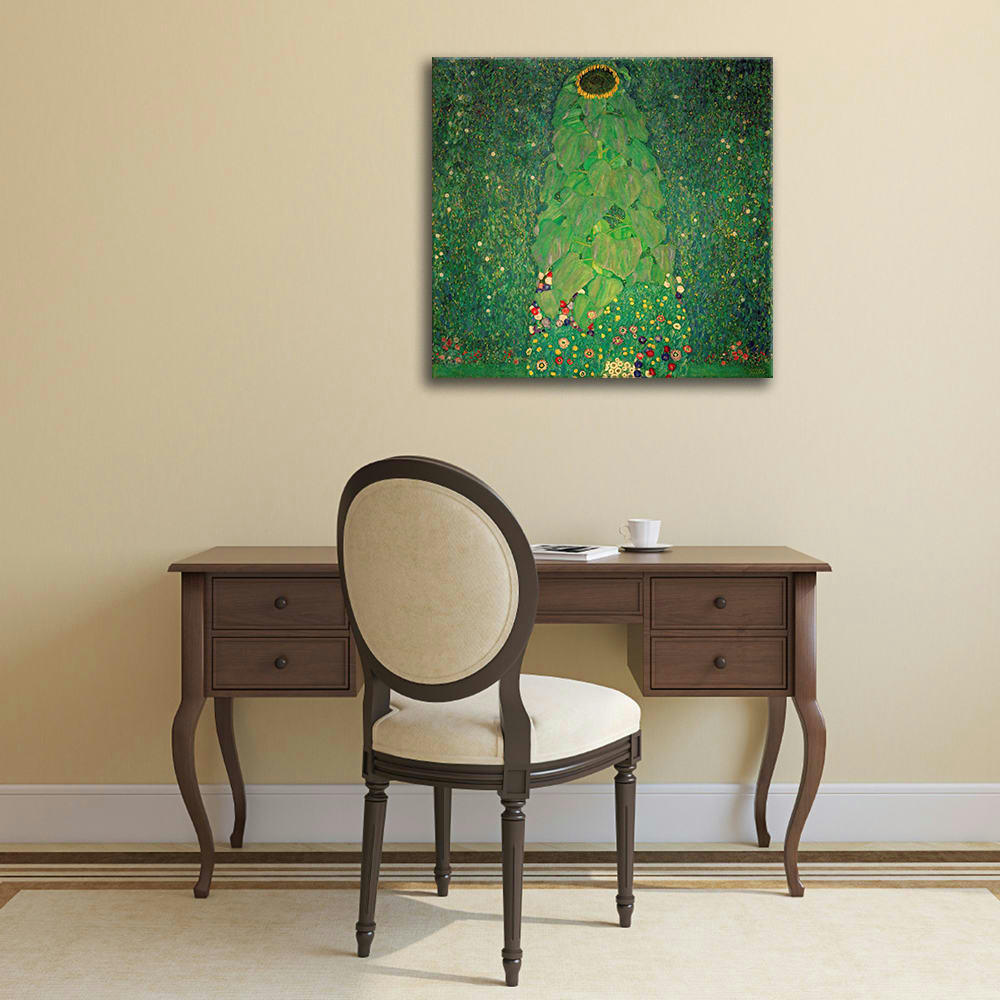 - Tableau impression sur toile Le Tournesol Gustav Klimt 50x50cm