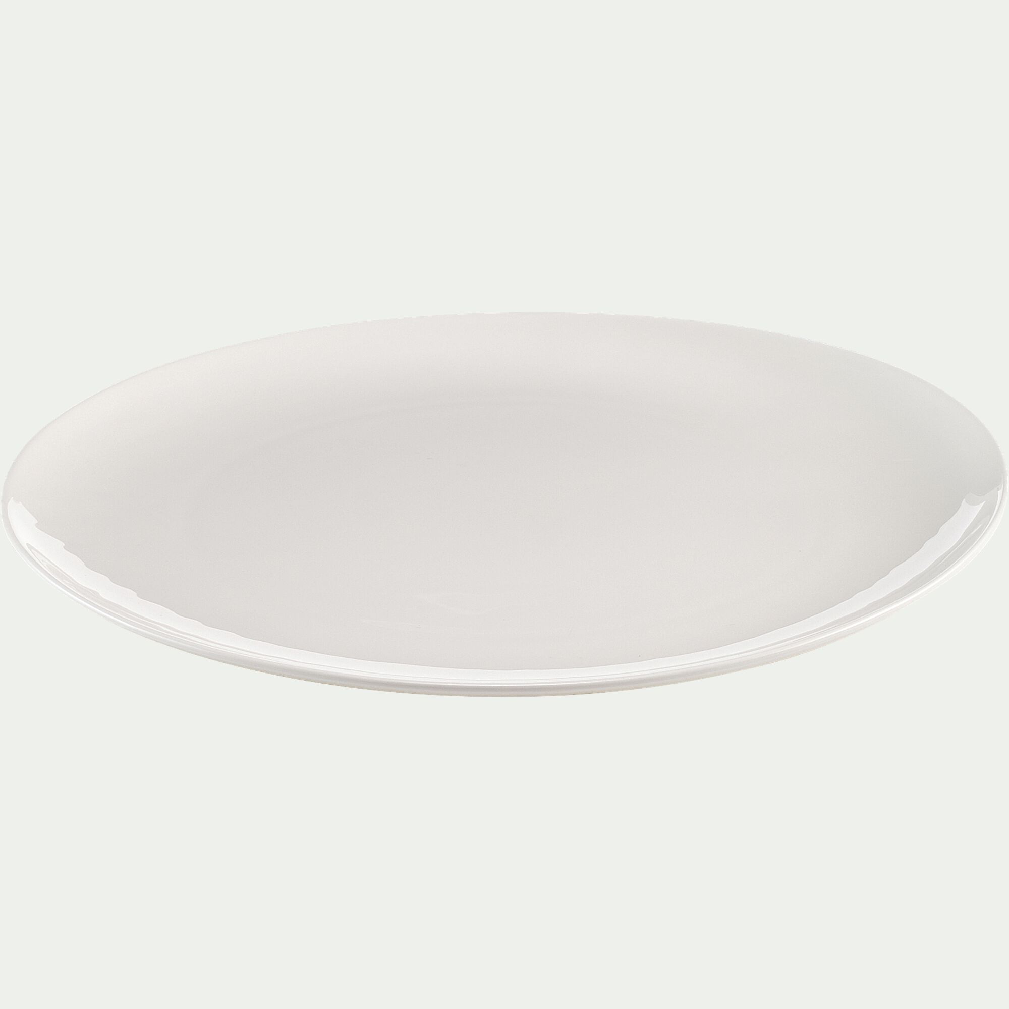 SENANQUE - Assiette plate en porcelaine D25cm - blanc