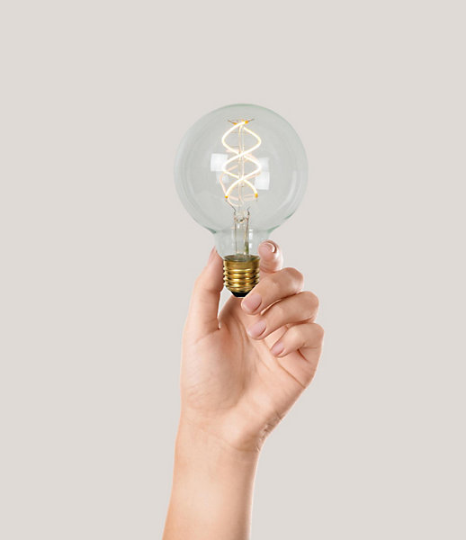 Lucide G95 - Ampoule filament - 9,5 cm - LED Dim. - E27 - 1x4,9W 2700K - Transparent