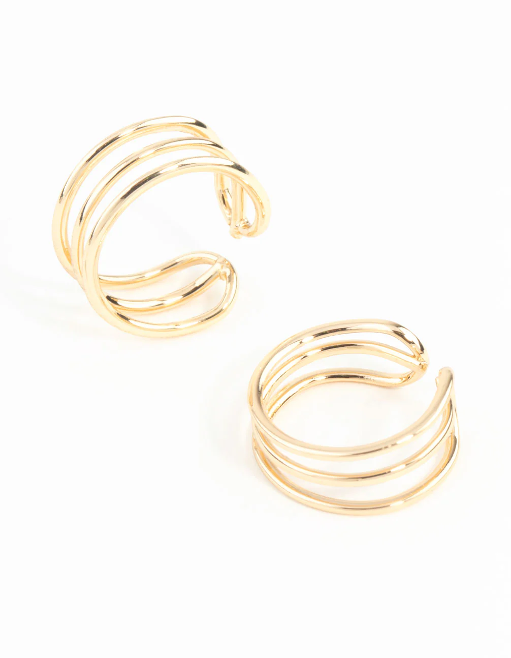 Gold Triple Line Ear Cuff Pack