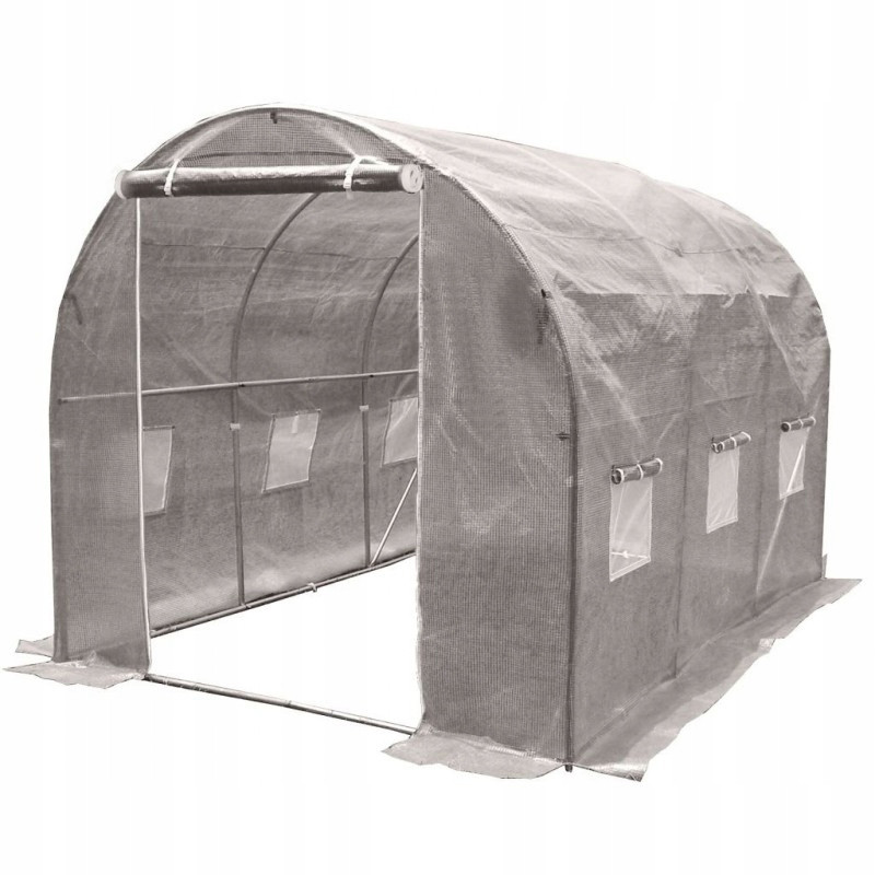 Tunel Foliowy Szklarnia PREMIUM siatka 2x3,5m szary rurki 25 mm