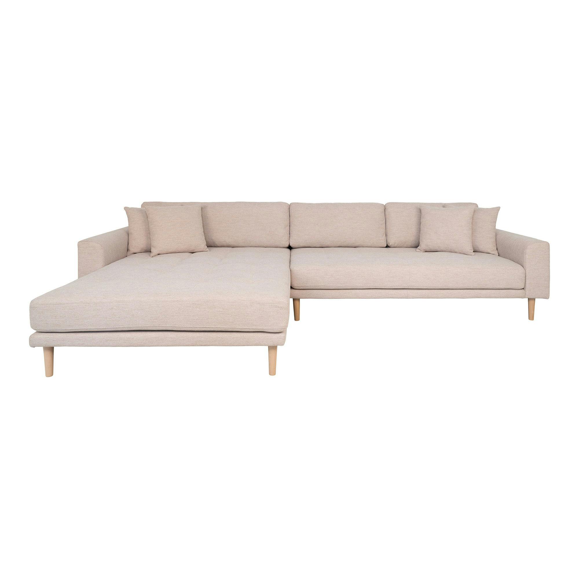 Canapé d'angle beige sable - côté gauche, 290 cm ROTTERDAM