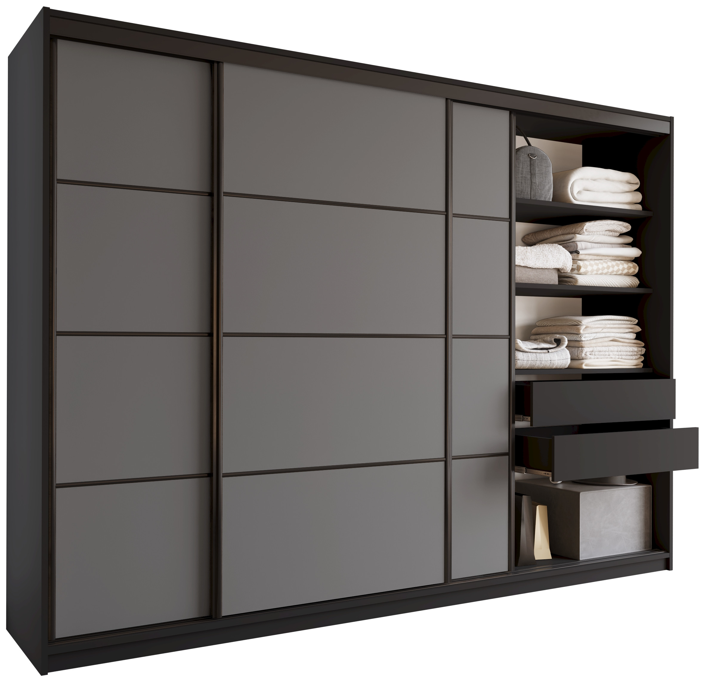 Szafa przesuwna 250 cm LOFT z półkami
