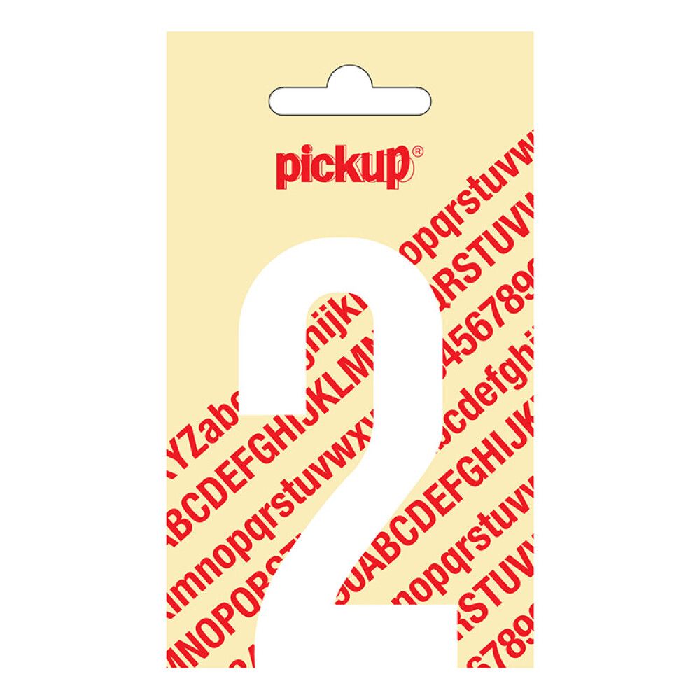 NUMMER PICKUP NOBEL 2 HVIT 90 MM SELVKLEBENDE