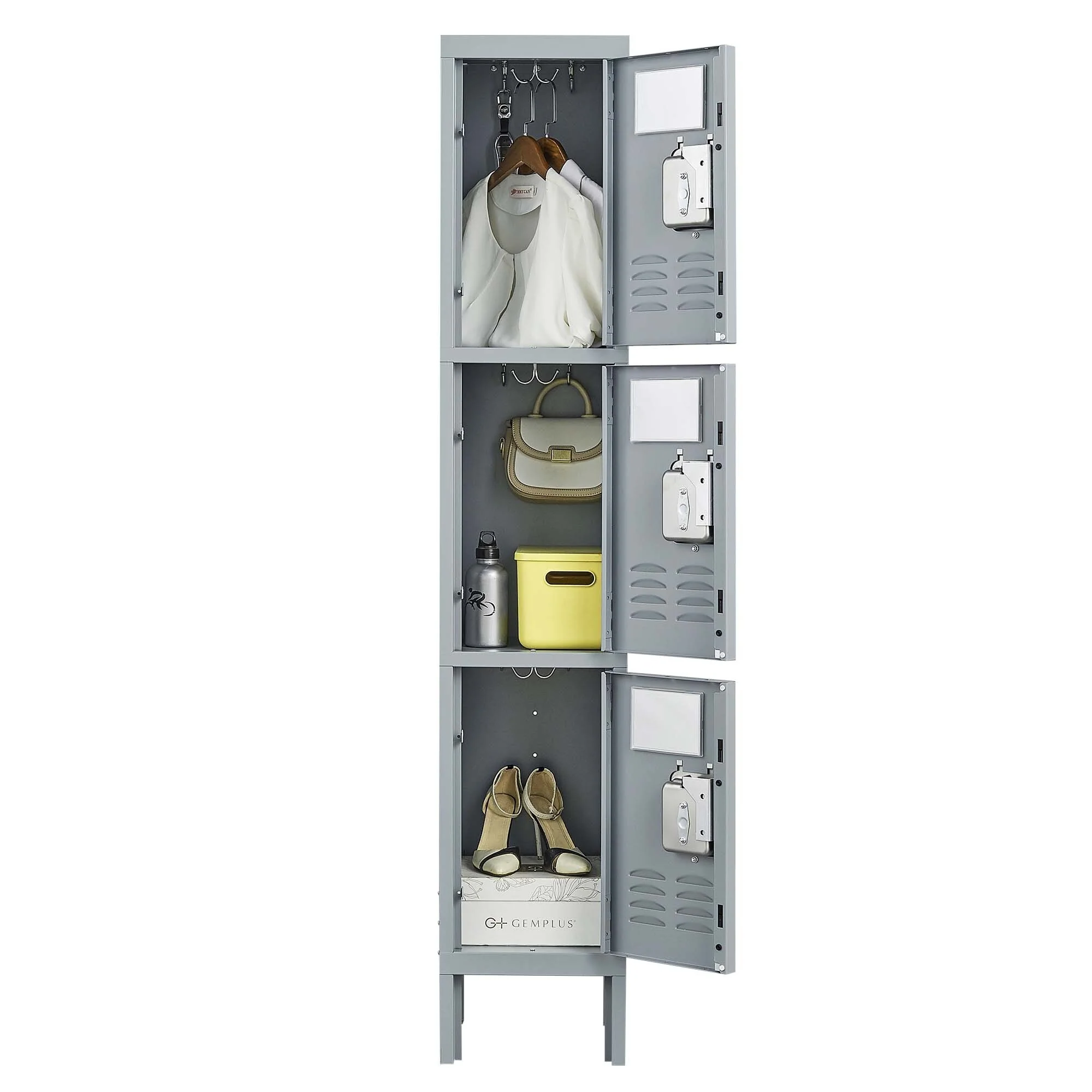 3 Door 66H Metal Lockers With Lock