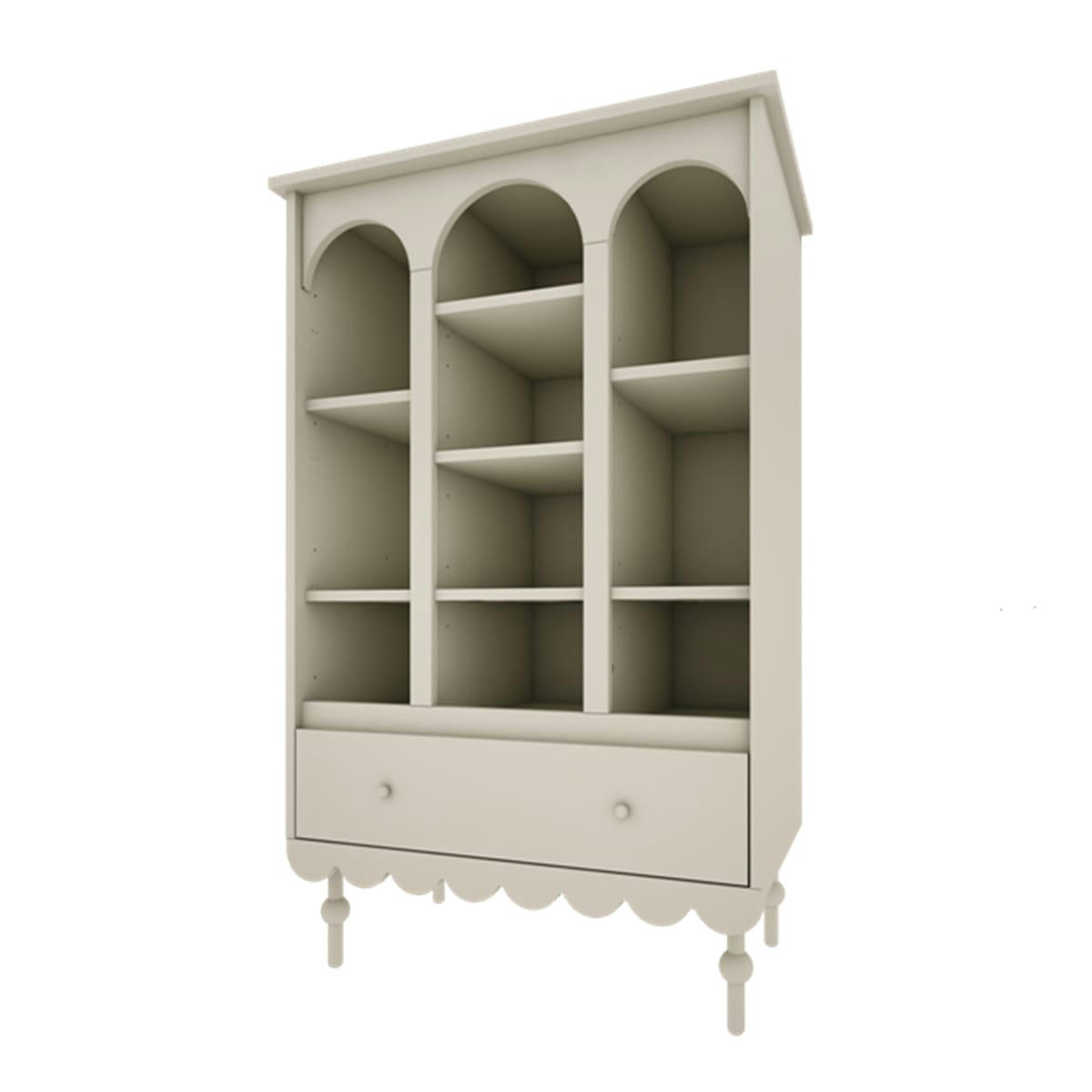 BABUSHKA - Bibliothèque 1 tiroir olive