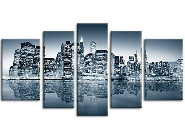 DECLINA, Tableau toile imprimée, Tableau toile deco urbain Manhattan, 150x80 cm
