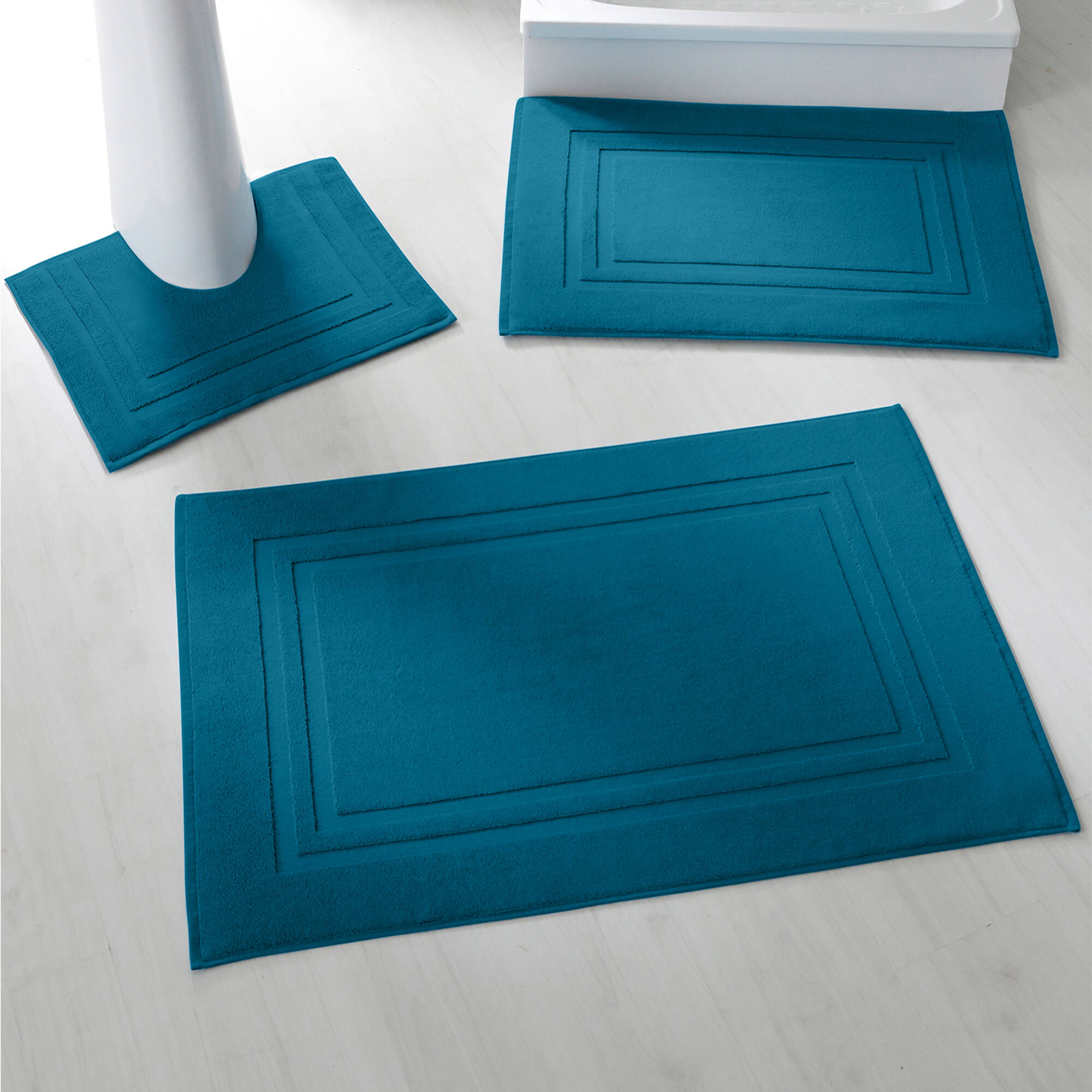 Tapis de bain éponge double liteau
