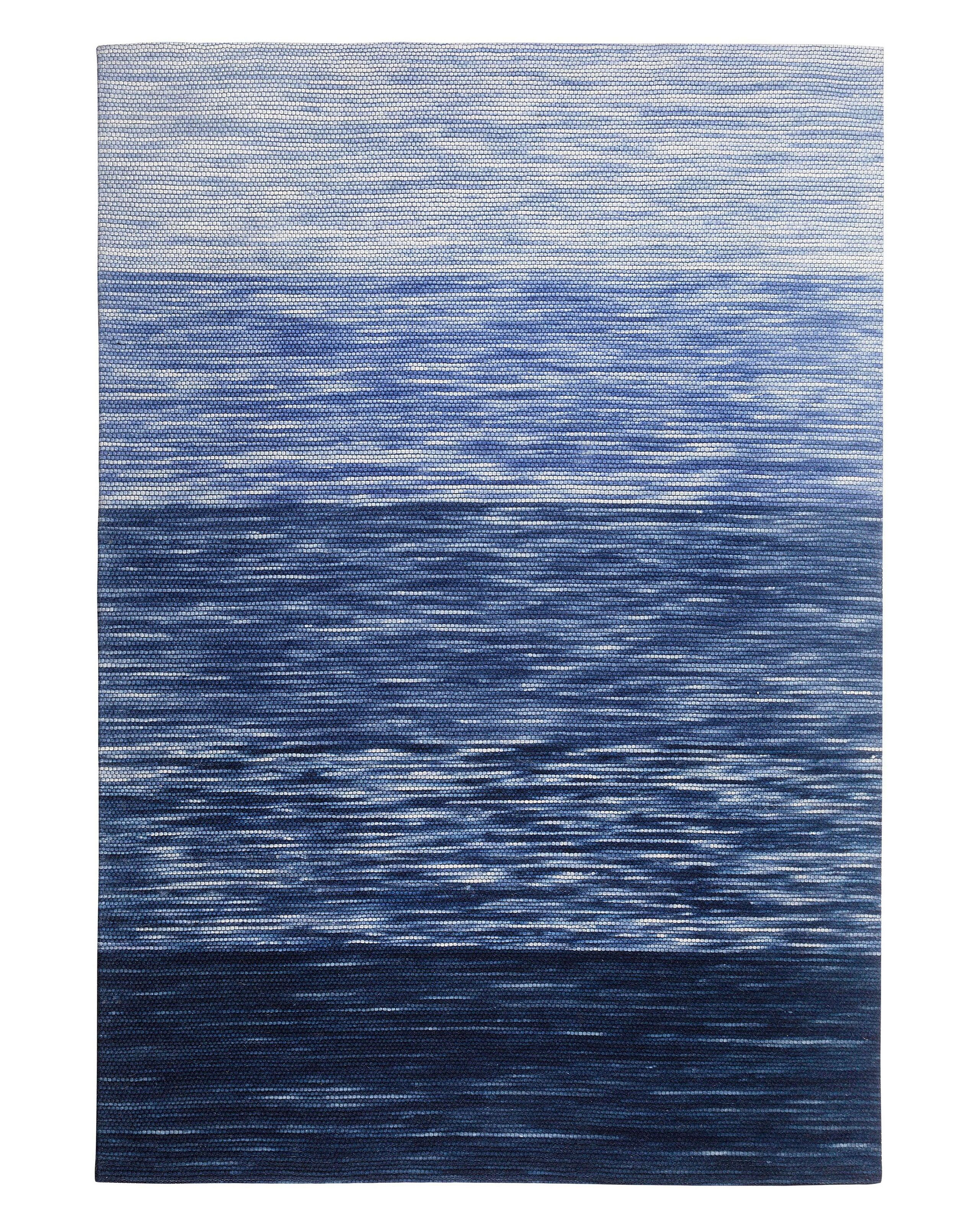 Dywan krótkowłosy 140x200 cm wełna niebieski