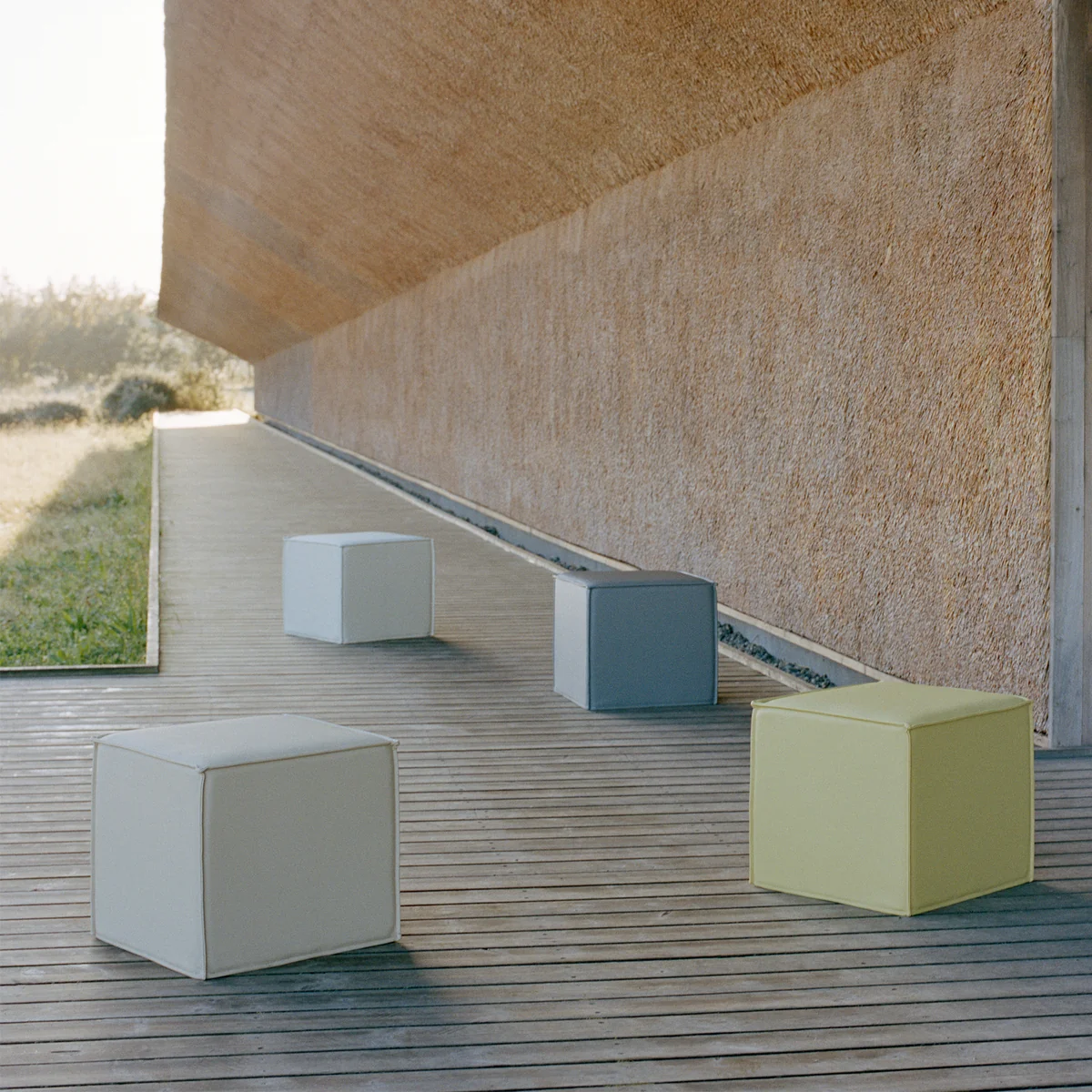 Softline - Space Hocker, anthrazit (Stoff Filz 610)