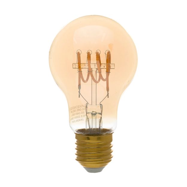 LÂMPADA DE FILAMENTO LOOP 4W A60 E27 127/220V LUZ AMARELA SAVE ENERGY