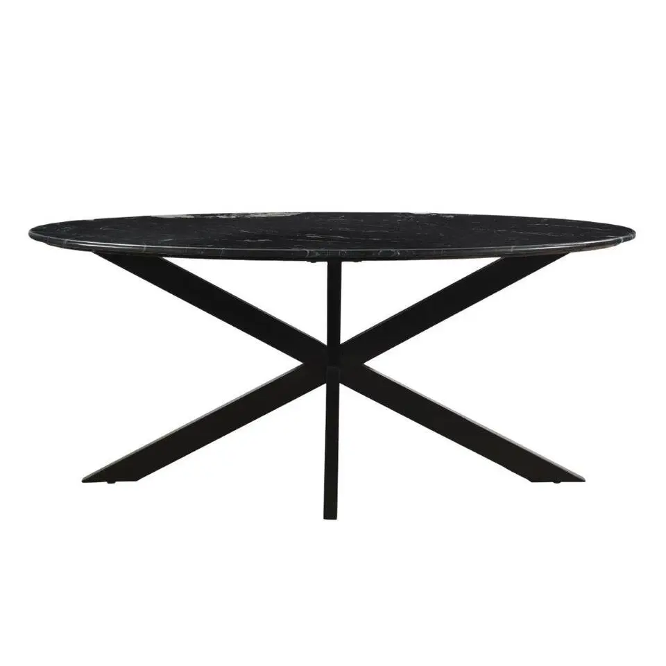 Livingfurn - Eetkamertafel - Spider Tafel Poot - Riverwood - 180 cm - Zwart