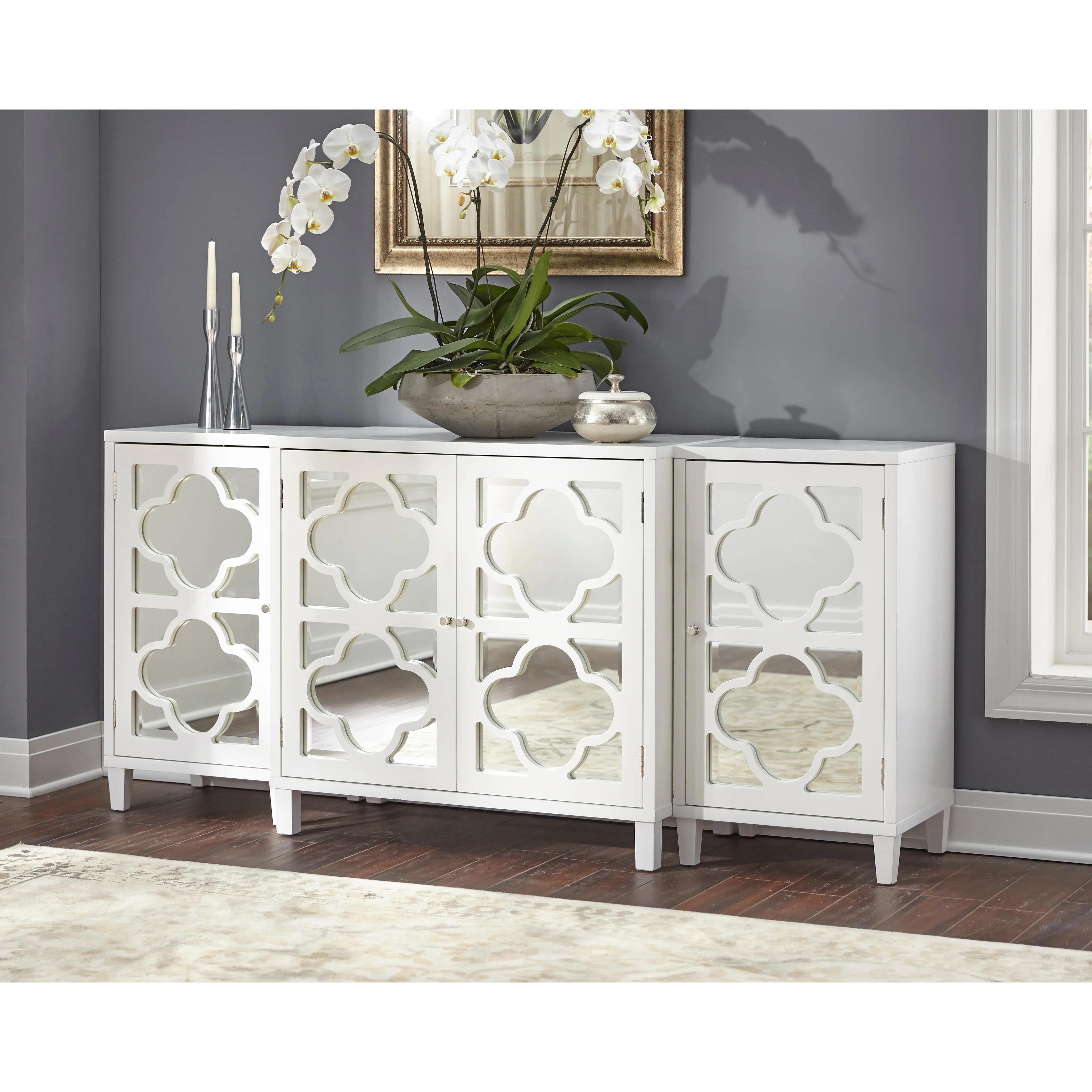Lifestorey Broadway 3-piece Mirrored Cabinet Set