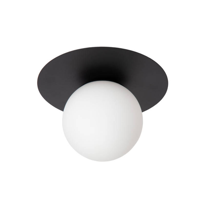 Plafonnier Tricia noir Ø 25 cm E27 15 W LUCIDE