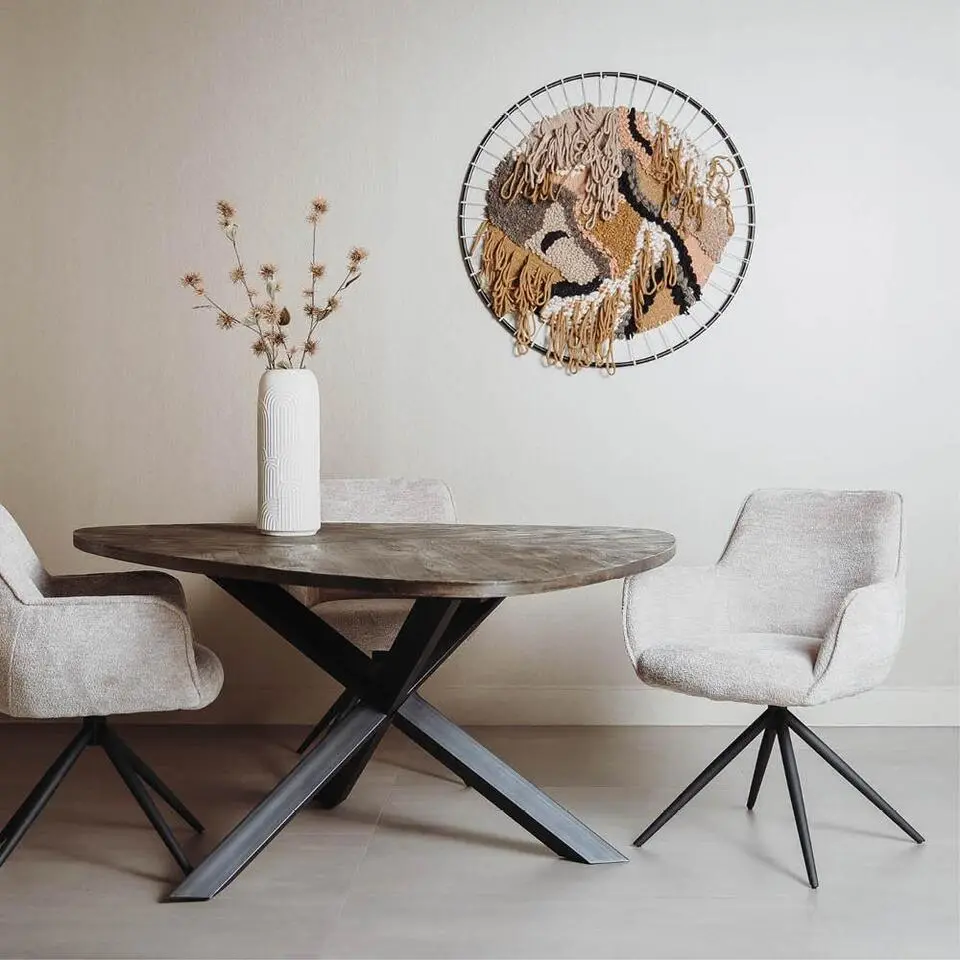 Tower Living - Trivero eettafel - 150 cm - olijfbruin