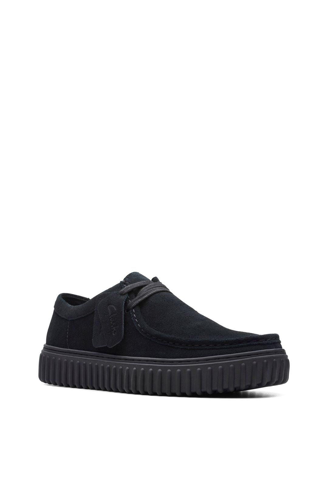 Clarks Torhill Lo Lace-Up Shoe Black Suede